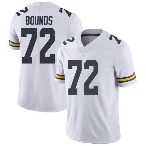 Tristan Bounds Michigan Wolverines Youth NCAA #72 White Limited Brand Jordan College Stitched Football Jersey BVD2454LW